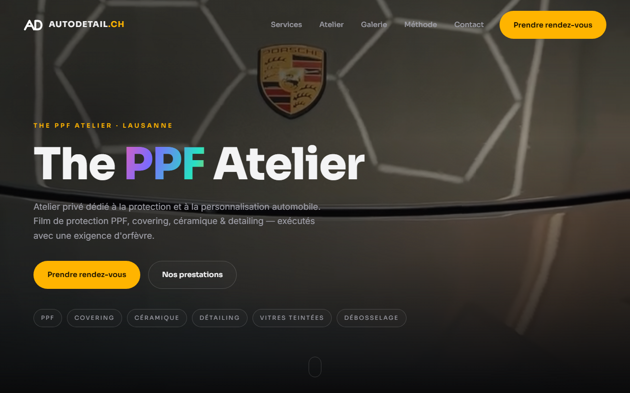 Aperçu du site Auto Detail CH